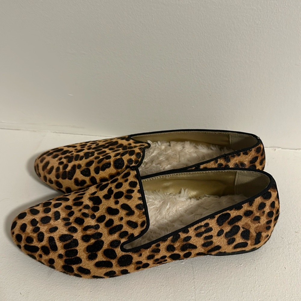 Birdies slides with furry lining and cheetah